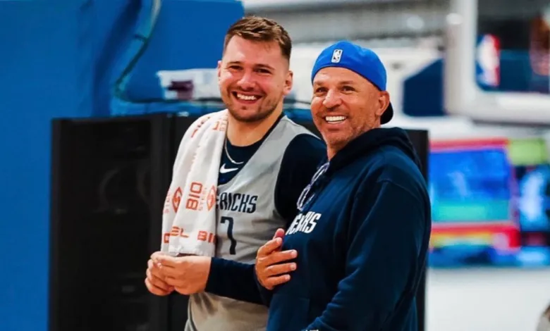 Coach and Superstar Having Fun at Practice