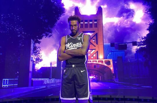 Malik Monk getting his photo taken at Kings Media Day