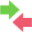 compare-two-arrows-red-green-icon-32